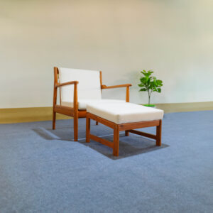 Teak Finished Acacia Wood Club Chair (Set of 2 pieces) - TFAC01